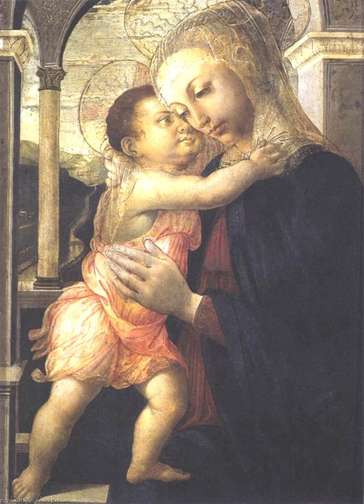 Wikioo.org – La Enciclopedia de las Bellas Artes - Pintura, Obras de arte de Sandro Botticelli - virgen con el niño