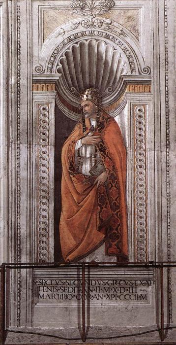 Wikioo.org - The Encyclopedia of Fine Arts - Painting, Artwork by Sandro Botticelli - Sixtus II
