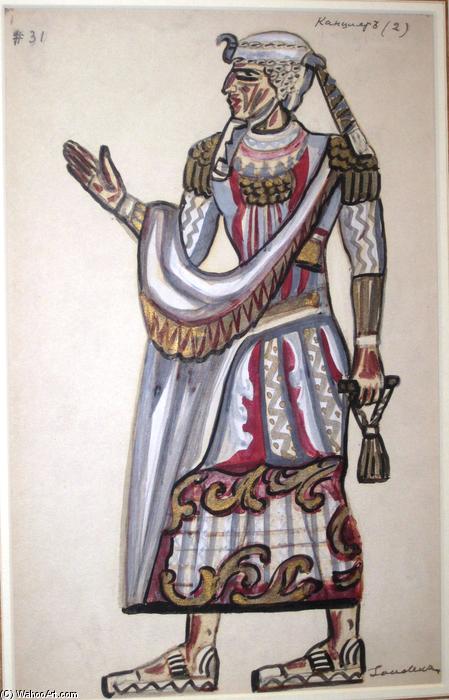 Wikioo.org - Bách khoa toàn thư về mỹ thuật - Vẽ tranh, Tác phẩm nghệ thuật Sergey Yurievich Sudeikin - Costume study for a chancelor from ''The Magic Flute''