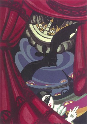 Wikioo.org - The Encyclopedia of Fine Arts - Painting, Artwork by Sergey Yurievich Sudeikin - Poster for the Chauve-Souris Theatre