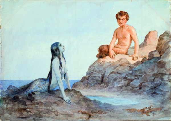 Wikioo.org - The Encyclopedia of Fine Arts - Painting, Artwork by Sergey Solomko - Mermaid and faun