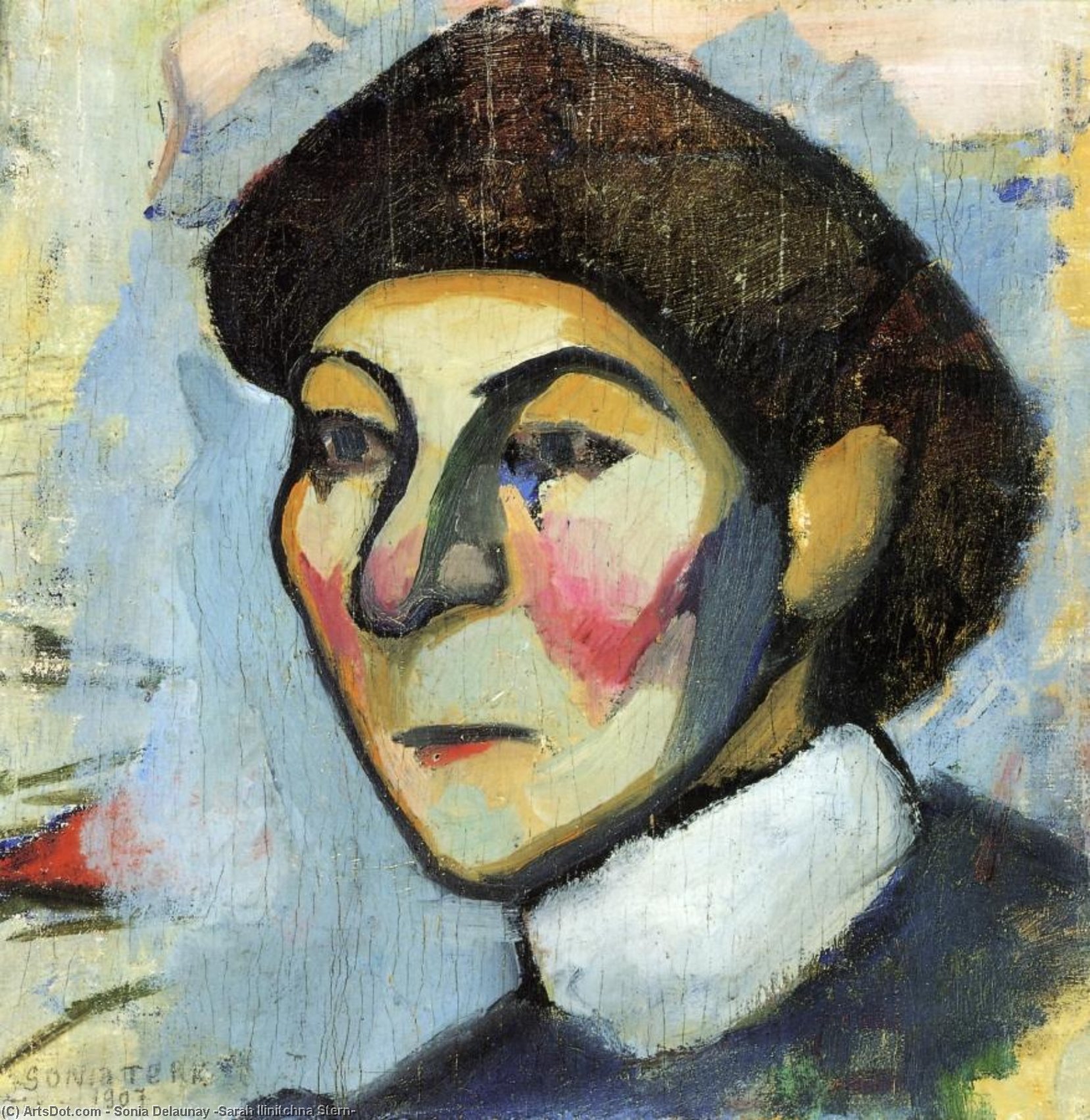 Wikioo.org - The Encyclopedia of Fine Arts - Painting, Artwork by Sonia Delaunay (Sarah Ilinitchna Stern) - Portrait of Philomene