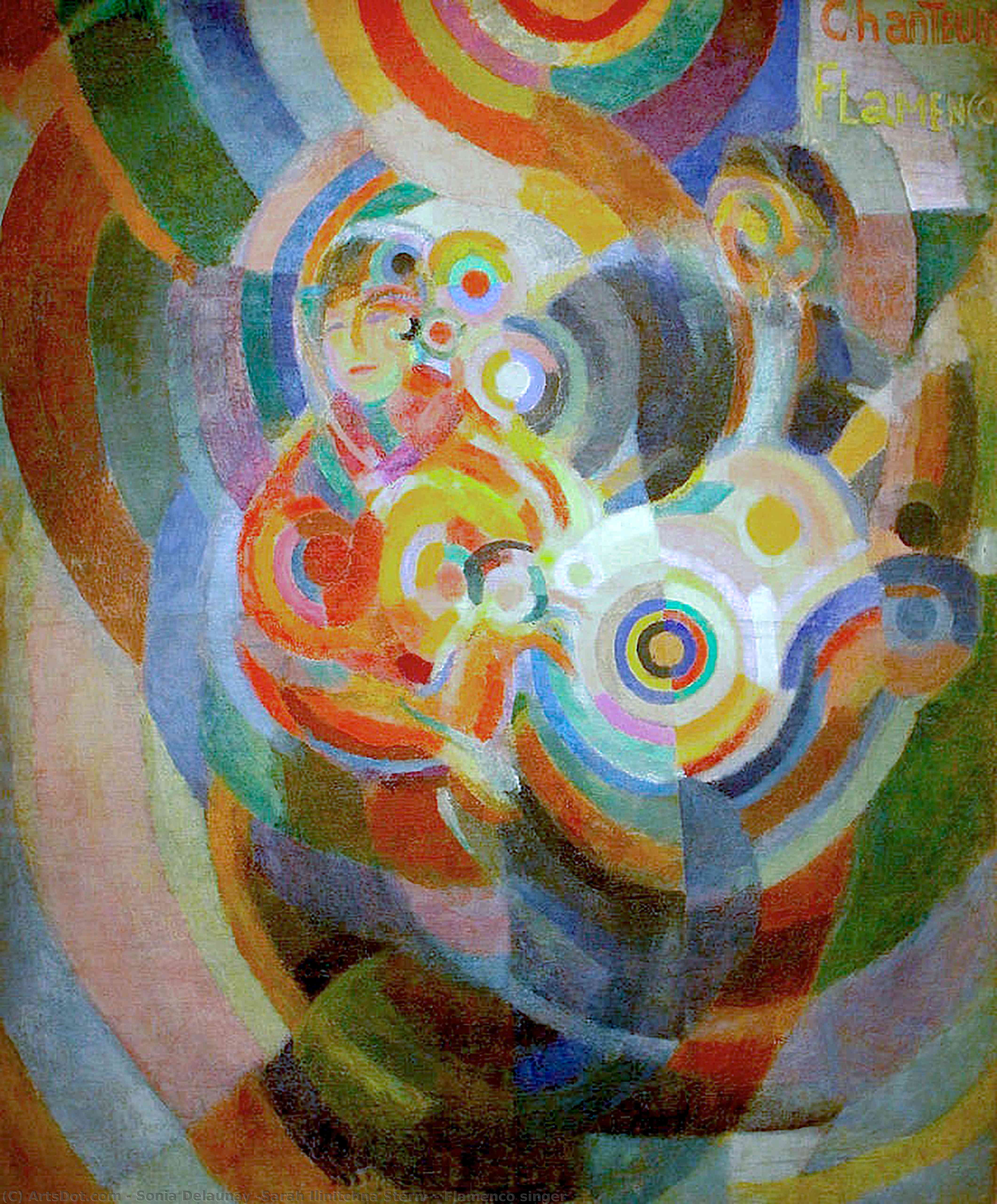 Wikioo.org - The Encyclopedia of Fine Arts - Painting, Artwork by Sonia Delaunay (Sarah Ilinitchna Stern) - Flamenco singer
