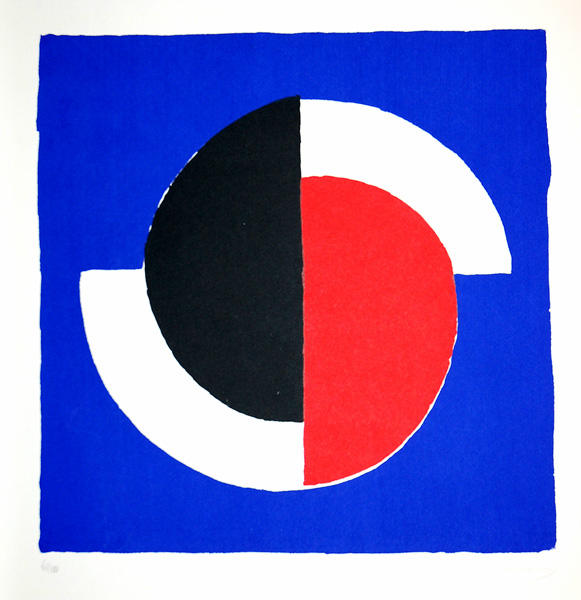 WikiOO.org - Encyclopedia of Fine Arts - Maľba, Artwork Sonia Delaunay (Sarah Ilinitchna Stern) - Composition Red, Blue, Black, White