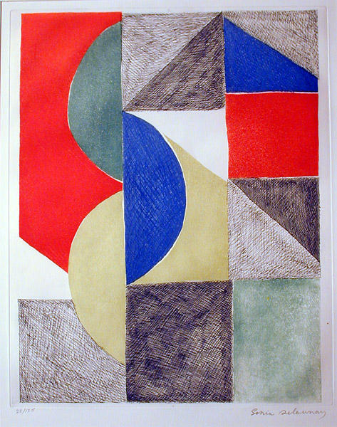 WikiOO.org - Εγκυκλοπαίδεια Καλών Τεχνών - Ζωγραφική, έργα τέχνης Sonia Delaunay (Sarah Ilinitchna Stern) - Abstract Composition