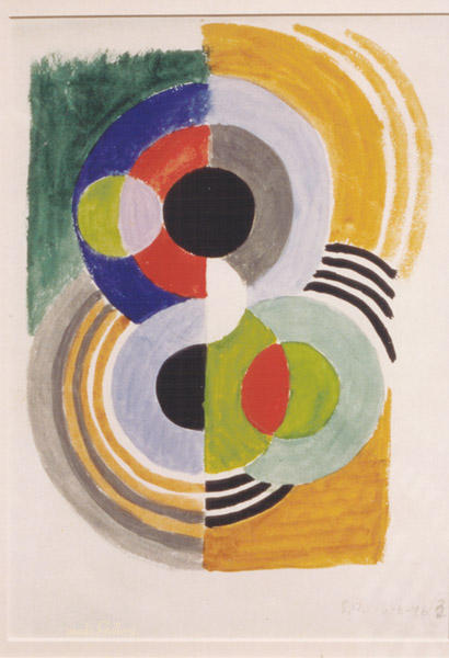 WikiOO.org - Encyclopedia of Fine Arts - Maleri, Artwork Sonia Delaunay (Sarah Ilinitchna Stern) - Composition with Discs