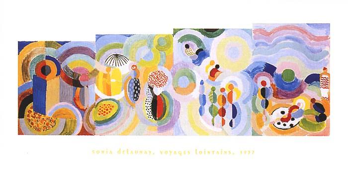 Wikioo.org - The Encyclopedia of Fine Arts - Painting, Artwork by Sonia Delaunay (Sarah Ilinitchna Stern) - Distant Journeys