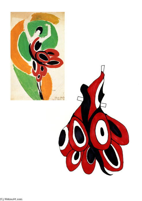Wikioo.org - The Encyclopedia of Fine Arts - Painting, Artwork by Sonia Delaunay (Sarah Ilinitchna Stern) - Fashion Illustration