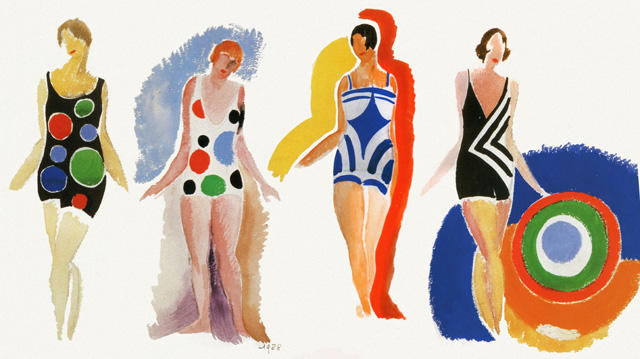 WikiOO.org - Encyclopedia of Fine Arts - Maľba, Artwork Sonia Delaunay (Sarah Ilinitchna Stern) - Swimsuits