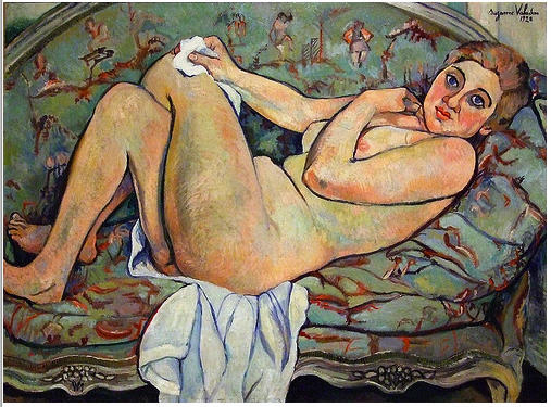 Wikioo.org – La Enciclopedia de las Bellas Artes - Pintura, Obras de arte de Suzanne Valadon - Desnudo reclinado