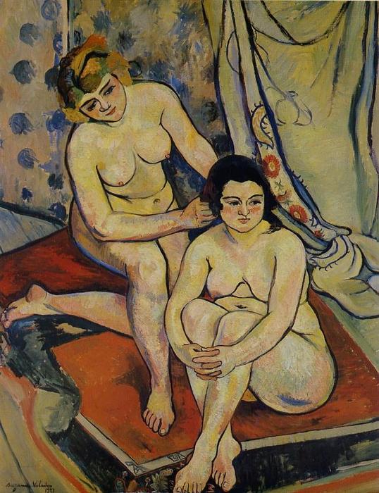 Wikioo.org - The Encyclopedia of Fine Arts - Painting, Artwork by Suzanne Valadon - The Two Bathers
