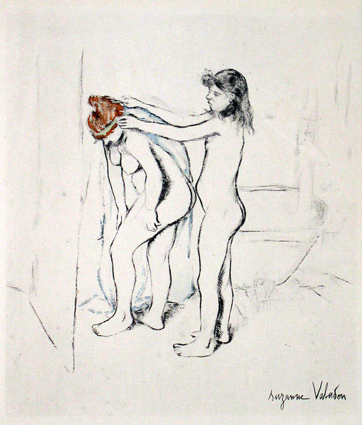 Wikioo.org - The Encyclopedia of Fine Arts - Painting, Artwork by Suzanne Valadon - Mother and Daughter After the Bath II
