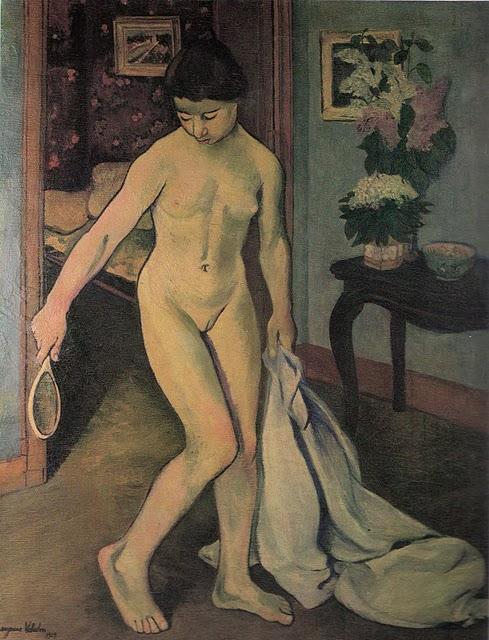 WikiOO.org - Enciclopedia of Fine Arts - Pictura, lucrări de artă Suzanne Valadon - Nude at the Mirror
