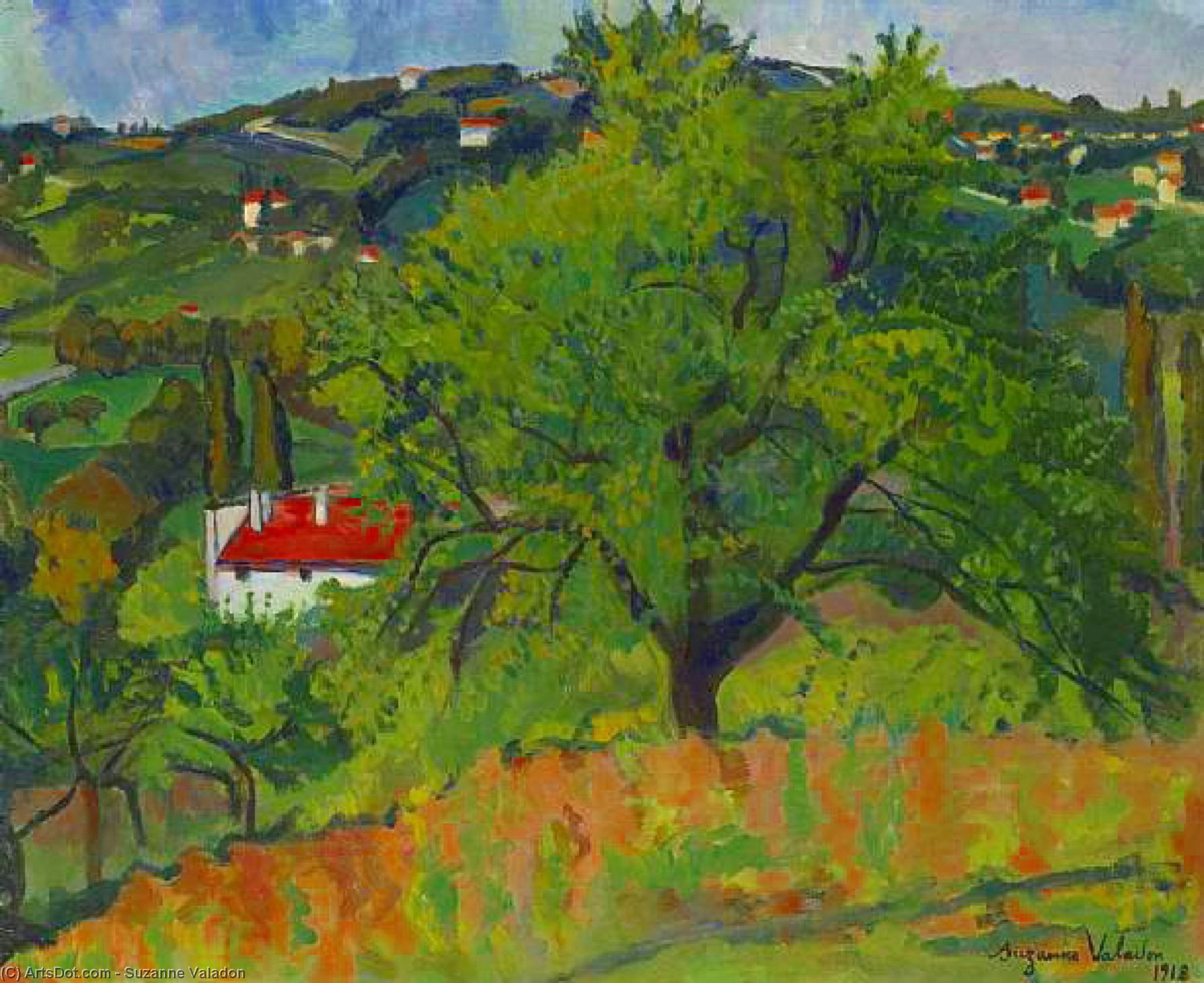 Wikioo.org - The Encyclopedia of Fine Arts - Painting, Artwork by Suzanne Valadon - Farm Montcorin