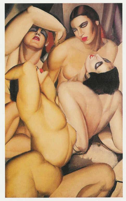 WikiOO.org - Encyclopedia of Fine Arts - Maalaus, taideteos Tamara De Lempicka - Group of Four Nudes