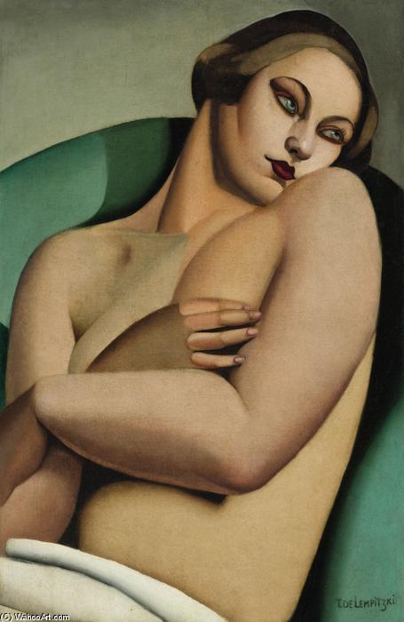 WikiOO.org - Encyclopedia of Fine Arts - Maalaus, taideteos Tamara De Lempicka - Reclining Nude I