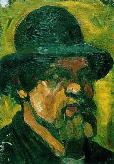 Wikioo.org - The Encyclopedia of Fine Arts - Painting, Artwork by Theo Van Doesburg - Self portrait with hat