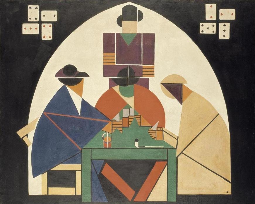 WikiOO.org - Enciklopedija likovnih umjetnosti - Slikarstvo, umjetnička djela Theo Van Doesburg - The Cardplayers