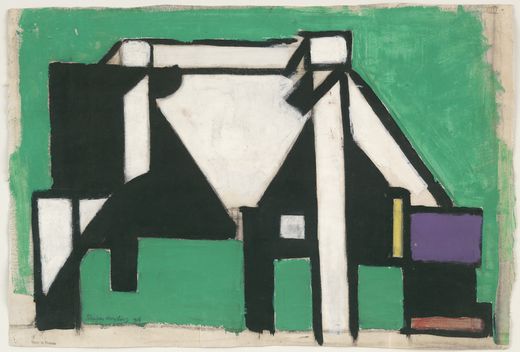Wikioo.org - Bách khoa toàn thư về mỹ thuật - Vẽ tranh, Tác phẩm nghệ thuật Theo Van Doesburg - Study for Composition VIII (The Cow)