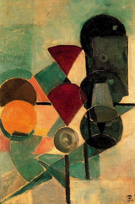 Wikioo.org - The Encyclopedia of Fine Arts - Painting, Artwork by Theo Van Doesburg - Composition II (Still life)
