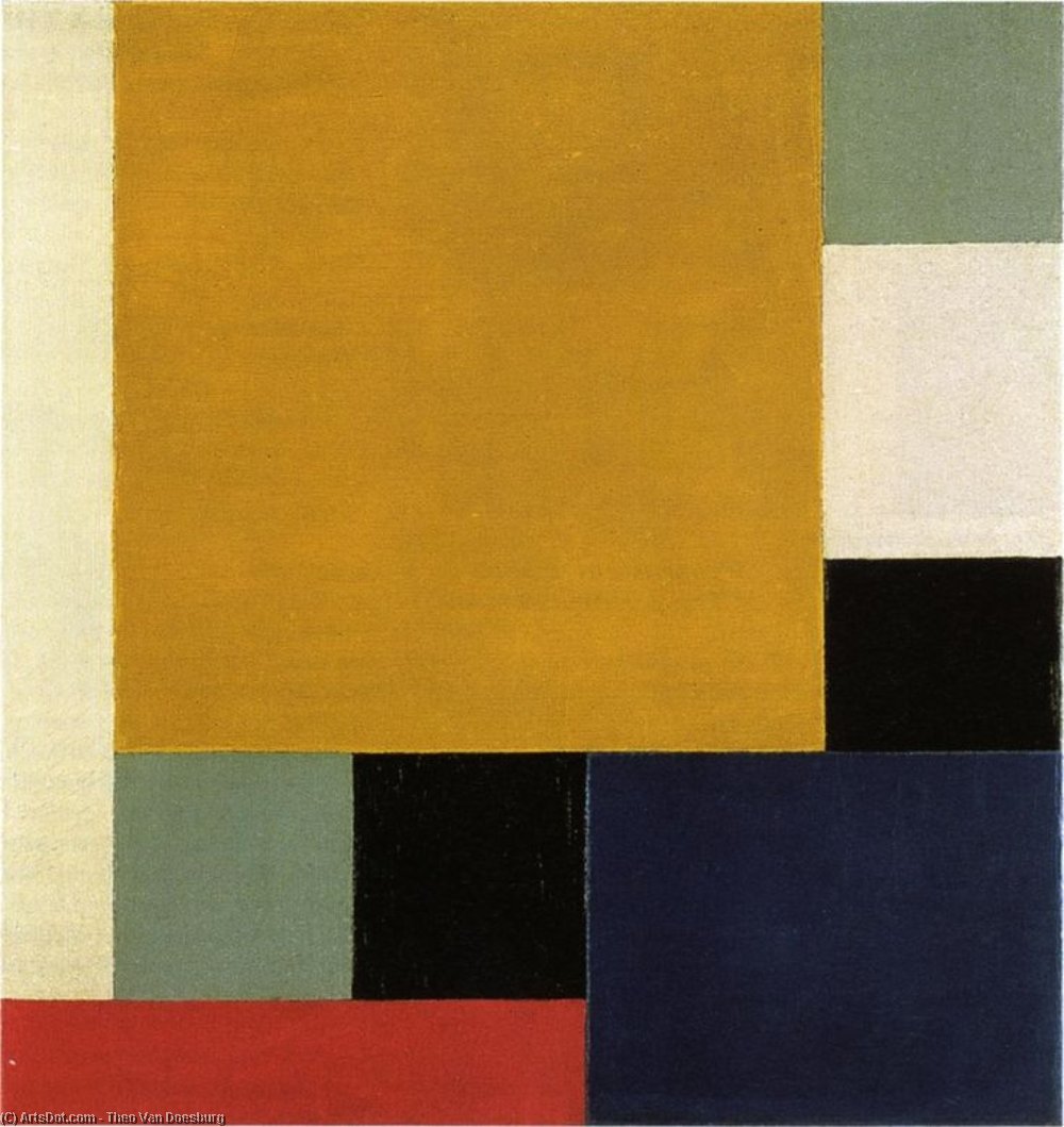 Wikioo.org - The Encyclopedia of Fine Arts - Painting, Artwork by Theo Van Doesburg - Composition XXII