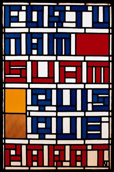 Wikioo.org - The Encyclopedia of Fine Arts - Painting, Artwork by Theo Van Doesburg - Stained glass window. Leaded glass.