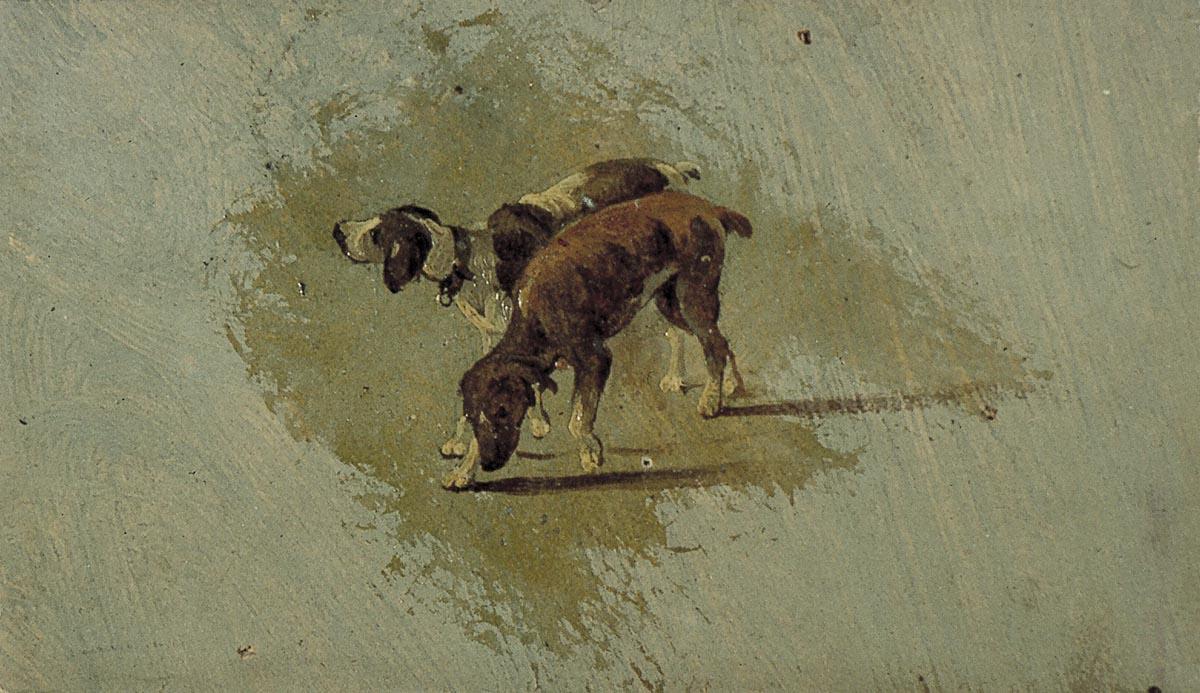 WikiOO.org – 美術百科全書 - 繪畫，作品 Theo Van Doesburg -  两 狗