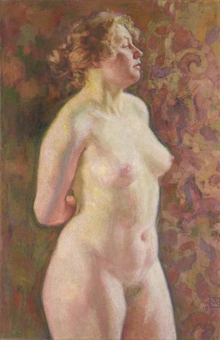 WikiOO.org - 百科事典 - 絵画、アートワーク Theo Van Rysselberghe - 立っている 裸体