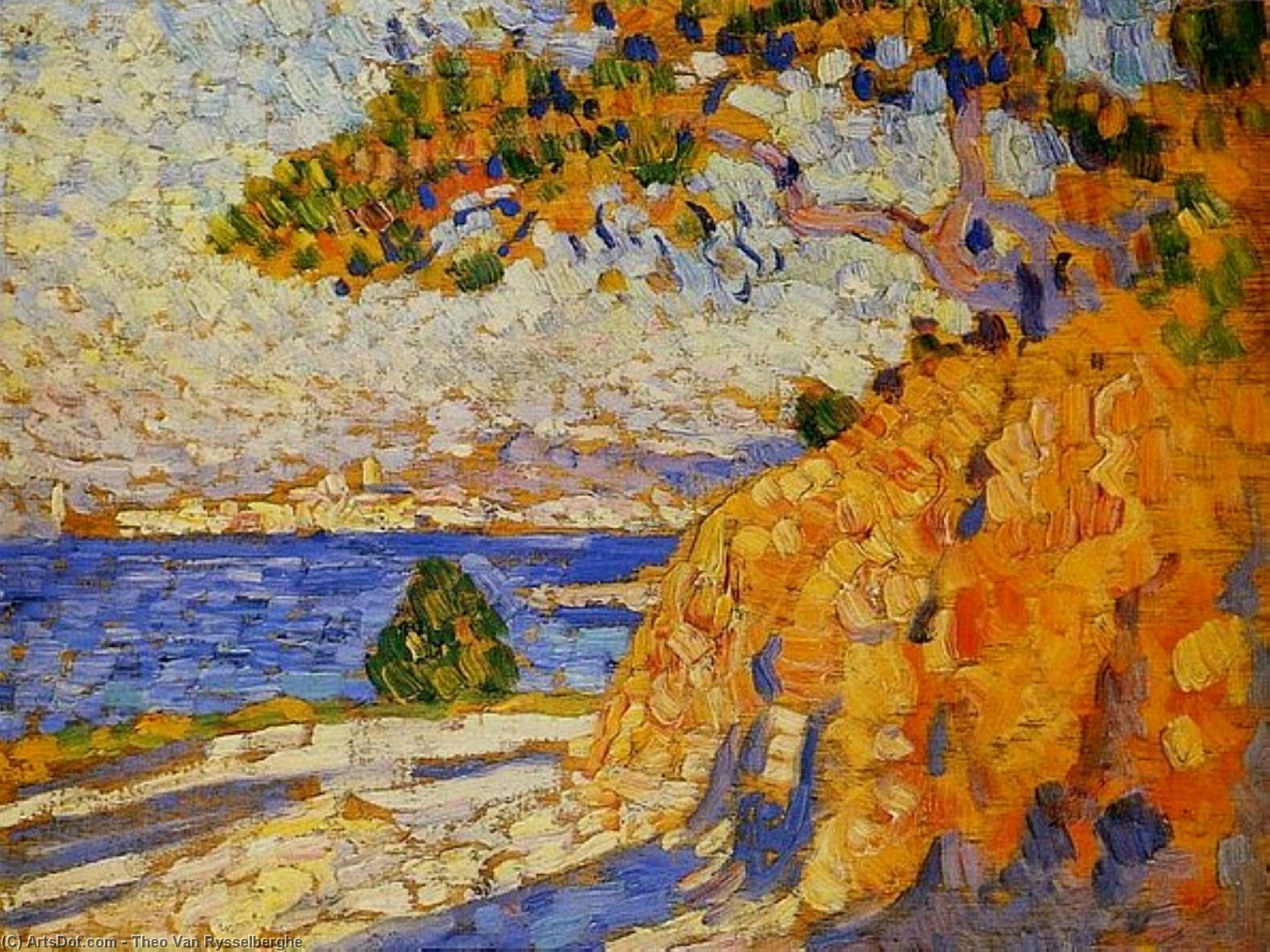 Wikioo.org - The Encyclopedia of Fine Arts - Painting, Artwork by Theo Van Rysselberghe - Midi Landscape