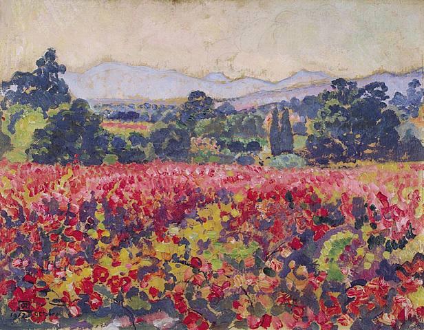 Wikioo.org - Encyklopedia Sztuk Pięknych - Malarstwo, Grafika Theo Van Rysselberghe - The vines in Saint Clair