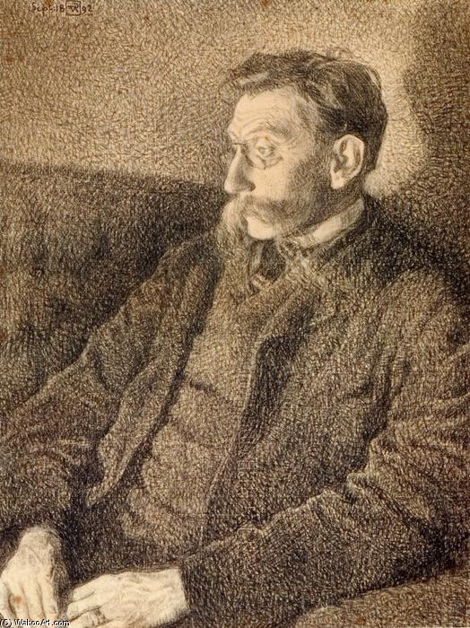 WikiOO.org - Encyclopedia of Fine Arts - Maleri, Artwork Theo Van Rysselberghe - Portrait of Emile Verhaeren