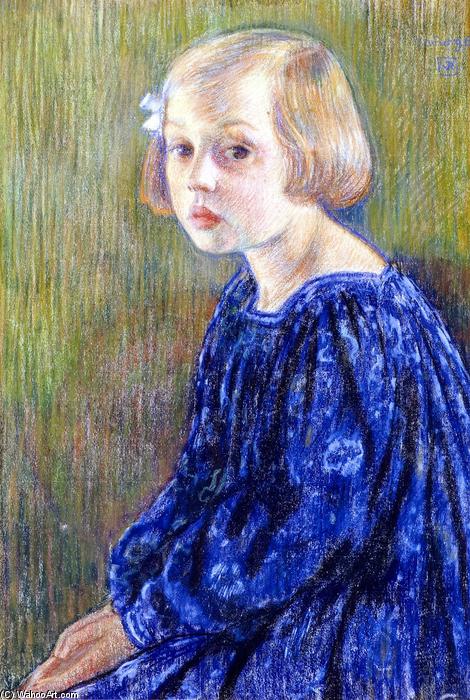 Wikioo.org - The Encyclopedia of Fine Arts - Painting, Artwork by Theo Van Rysselberghe - Portrait of Elizabeth van Rysselberghe