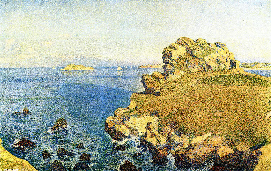 Wikioo.org - The Encyclopedia of Fine Arts - Painting, Artwork by Theo Van Rysselberghe - The Pointe de per Kiridec at Roscoff