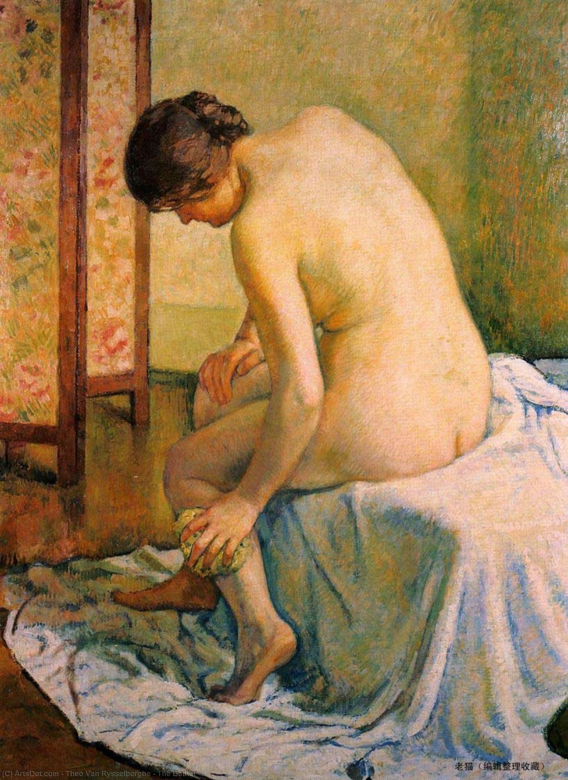 Wikioo.org – La Enciclopedia de las Bellas Artes - Pintura, Obras de arte de Theo Van Rysselberghe - El bañista