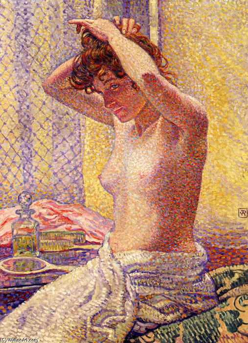 WikiOO.org - Енциклопедия за изящни изкуства - Живопис, Произведения на изкуството Theo Van Rysselberghe - Woman at Her Toilette