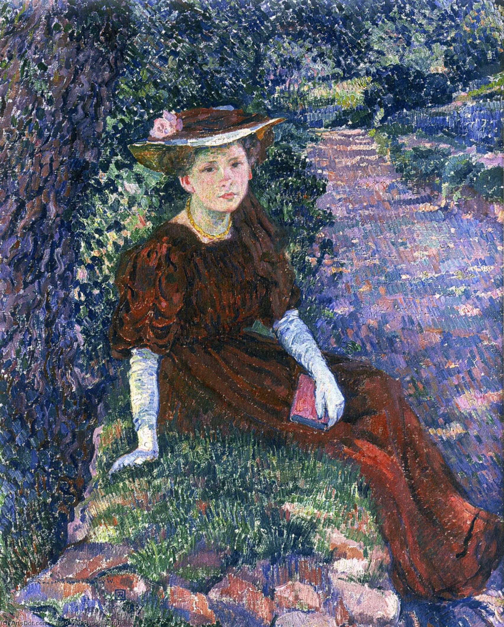 WikiOO.org - Encyclopedia of Fine Arts - Lukisan, Artwork Theo Van Rysselberghe - Portrait of Daisy Weber