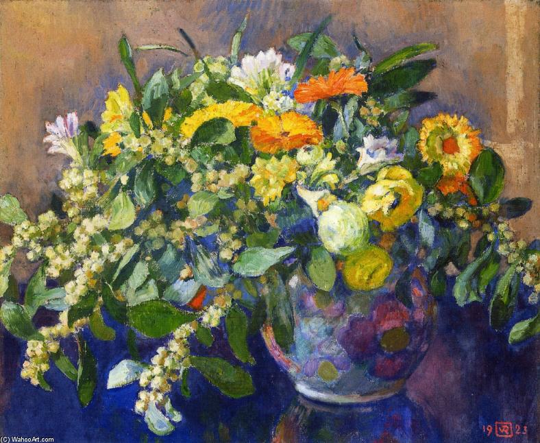 WikiOO.org - Енциклопедия за изящни изкуства - Живопис, Произведения на изкуството Theo Van Rysselberghe - Vase of Flowers