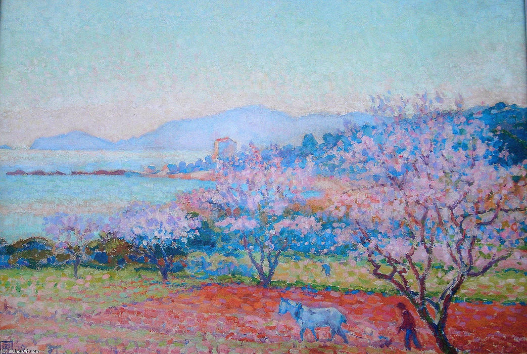 WikiOO.org - Енциклопедия за изящни изкуства - Живопис, Произведения на изкуството Theo Van Rysselberghe - The Almond Flowers