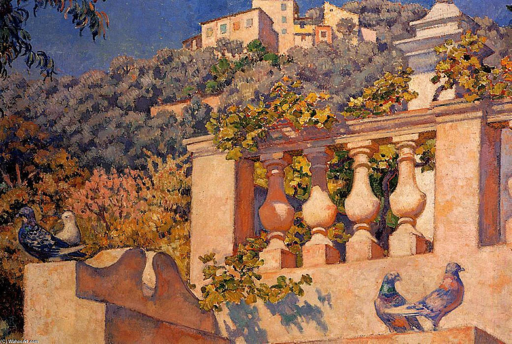 Wikioo.org - The Encyclopedia of Fine Arts - Painting, Artwork by Theo Van Rysselberghe - The Balustrade