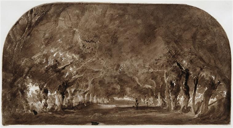 WikiOO.org - Encyclopedia of Fine Arts - Lukisan, Artwork Theodore Robinson - The avenue of chestnut trees
