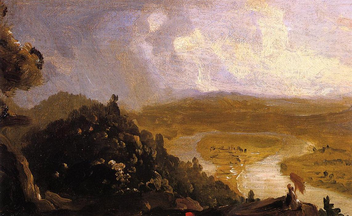 Wikioo.org - The Encyclopedia of Fine Arts - Painting, Artwork by Thomas Cole - Sketch for The Oxbow