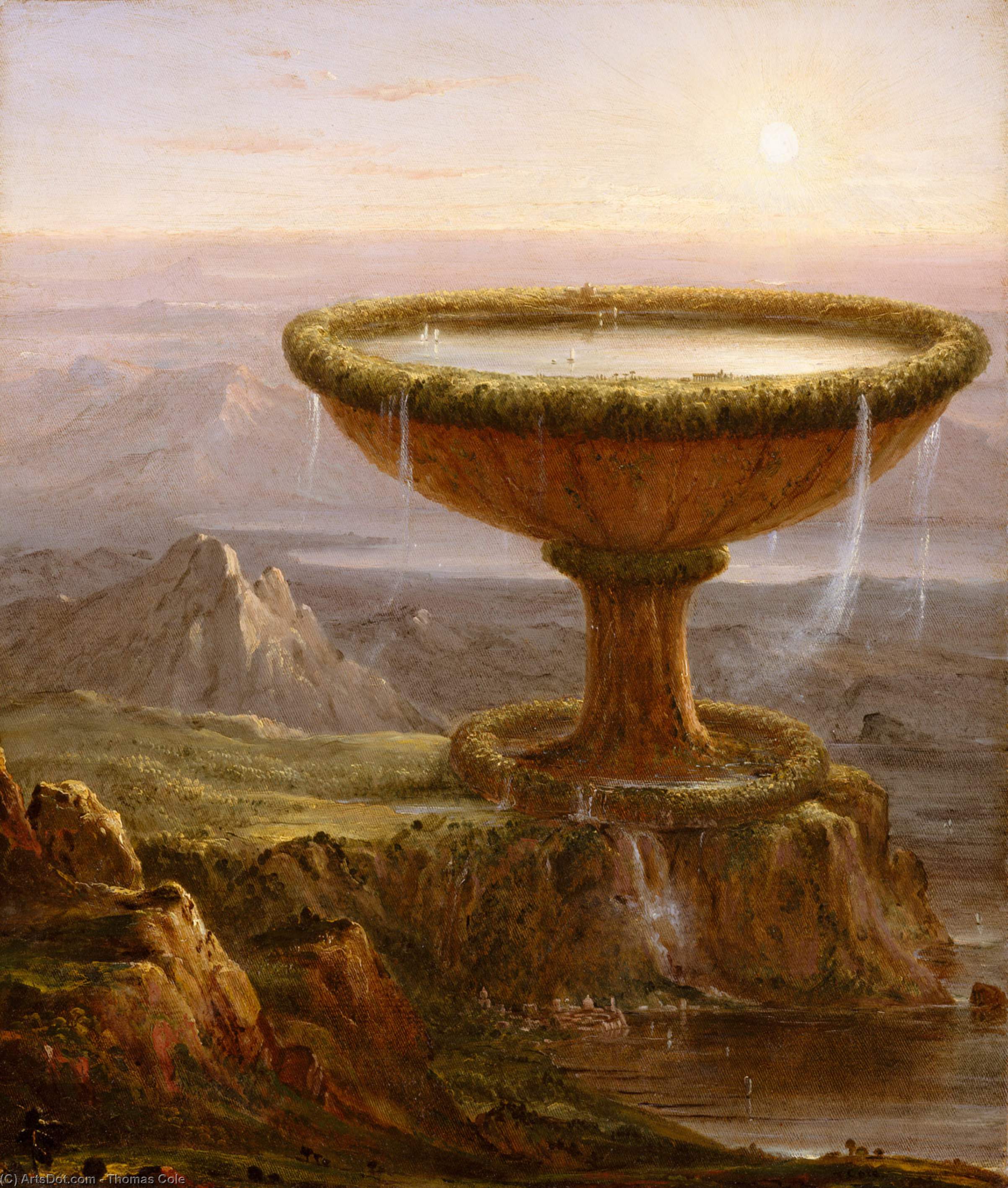 WikiOO.org - Enciclopédia das Belas Artes - Pintura, Arte por Thomas Cole - The Titan`s Goblet