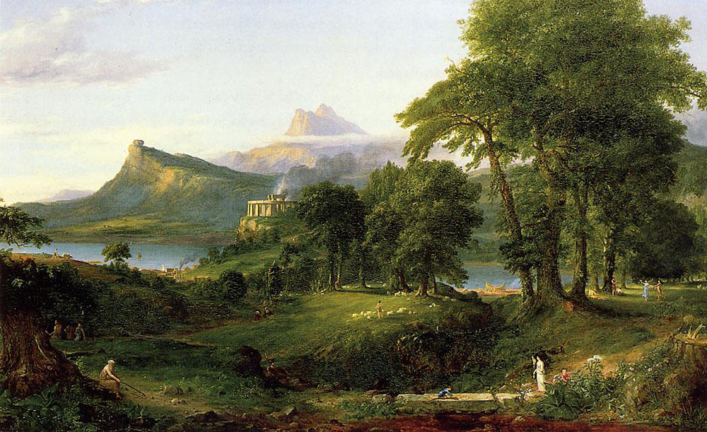Wikioo.org - The Encyclopedia of Fine Arts - Painting, Artwork by Thomas Cole - The Arcadian (Pastoral State)