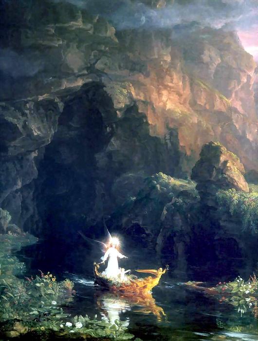 Wikioo.org - The Encyclopedia of Fine Arts - Painting, Artwork by Thomas Cole - The Voyage of Life: Childhood (detail)