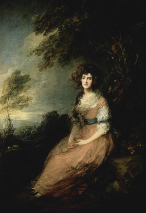 WikiOO.org – 美術百科全書 - 繪畫，作品 Thomas Gainsborough - 理查德。B.谢立丹夫人