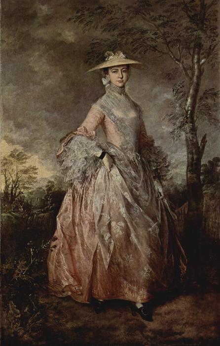 WikiOO.org - Encyclopedia of Fine Arts - Maleri, Artwork Thomas Gainsborough - Portrait of Mary Countess Howe