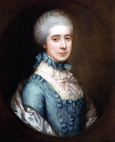 Wikoo.org - موسوعة الفنون الجميلة - اللوحة، العمل الفني Thomas Gainsborough - Portrait of Mrs. Awse