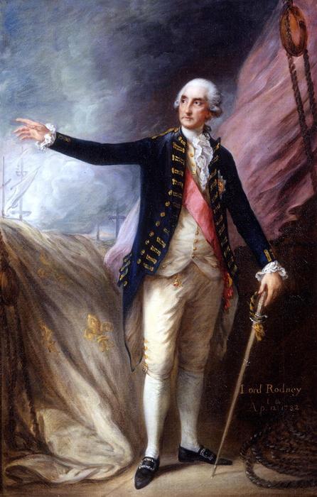 WikiOO.org - Енциклопедия за изящни изкуства - Живопис, Произведения на изкуството Thomas Gainsborough - George Brydges Rodney, Admiral of the White
