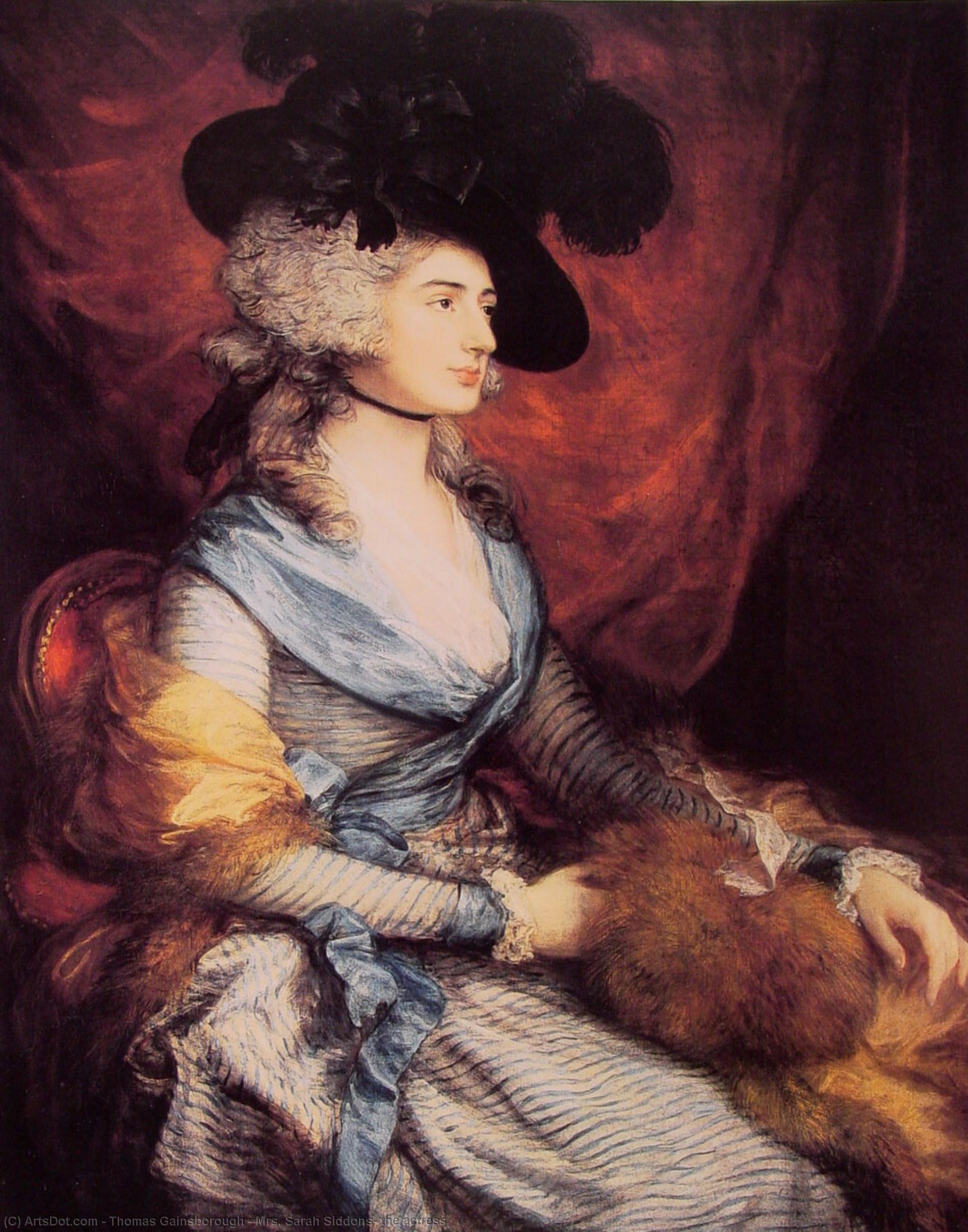 WikiOO.org - Енциклопедия за изящни изкуства - Живопис, Произведения на изкуството Thomas Gainsborough - Mrs. Sarah Siddons, the actress