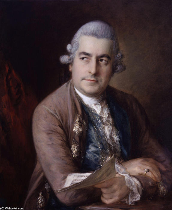 WikiOO.org - دایره المعارف هنرهای زیبا - نقاشی، آثار هنری Thomas Gainsborough - Portrait of Johann Christian Bach